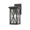 Z-Lite Brookside 1 Light Outdoor Wall Sconce, Black And Clear Seedy 583M-BK - alternate 1